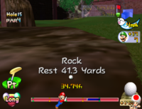 Rock Terrain in Mario Golf: Toadstool Tour