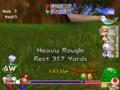 Heavy rough in Mario Golf: Toadstool Tour