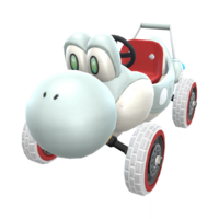 White Turbo Yoshi from Mario Kart Tour