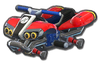 Mario's and red Mii's Standard ATV body from Mario Kart 8