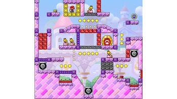 Miiverse screenshot of the 34th official level in the online community of Mario vs. Donkey Kong: Tipping Stars