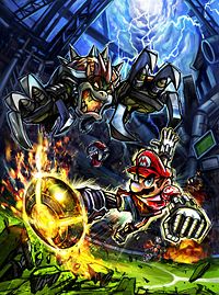 Key artwork for Mario Strikers Charged, used on the Japanese and PAL covers