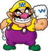 2D shaded artwork of Wario