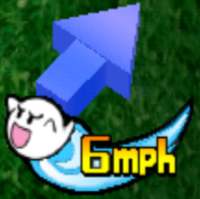 Wind marker in Mario Golf: Toadstool Tour as represented by a Boo.