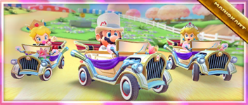 The "Celebrating the Wedding Tour with the Happy Ride!" Pack from the Wedding Tour in Mario Kart Tour