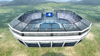 Aerial view of the Midair Stadium in Super Smash Bros. Brawl