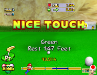 Peach with a Nice Touch in Mario Golf: Toadstool Tour.