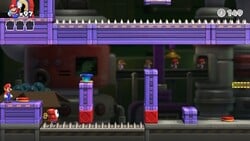 Screenshot of Expert level EX-9 from the Nintendo Switch version of Mario vs. Donkey Kong