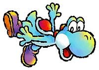 Artwork of Light Blue Yoshi in Yoshi Touch & Go