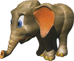 Artwork of Ellie the Elephant from Donkey Kong Country 3: Dixie Kong's Double Trouble!