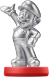 The Silver edition of the Mario amiibo