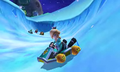 Rosalina drifting on her track.