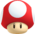 Artwork of a Super Mushroom for New Super Mario Bros. 2