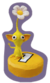 A Sticker of a Yellow Pellet (with a Yellow Pikmin on top) in Super Smash Bros. Brawl.