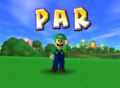 Luigi in Mario Golf (Nintendo 64)