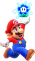 Mario holding a Wonder Flower