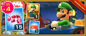 The Luigi Pack New Year's Edition from the 2020 New Year's Tour in Mario Kart Tour