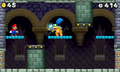 Larry Koopa's castle battle in New Super Mario Bros. 2