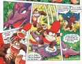 Donkey Kong and Diddy Kong attacking an Army