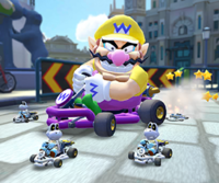 Thumbnail of the Metal Mario Cup challenge from the 2023 Anniversary Tour; a Smash Small Dry Bones challenge set on Madrid Drive 3