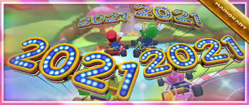 The New Year's 2021 Pack from the Rosalina Tour in Mario Kart Tour