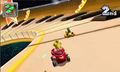 Princess Peach driving on Music Park.