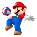 Mario kicking a ball