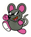 A Sticker of Mouser in Super Smash Bros. Brawl.