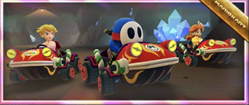 The Crimson Hop Rod Pack from the Ninja Tour in Mario Kart Tour