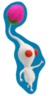 A Sticker of a White Pikmin in Super Smash Bros. Brawl.