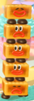 A stack of Mels from Yoshi's Crafted World