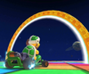 Thumbnail of the Mario Cup challenge from the 2020 Mario vs. Luigi Tour; a Ring Race challenge set on RMX Rainbow Road 1 (reused as the Kamek Cup's bonus challenge in the 2021 Halloween Tour)