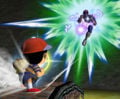 Ness using PK Flash on Captain Falcon