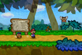 Mario and Goombario traveling through Goomba Road