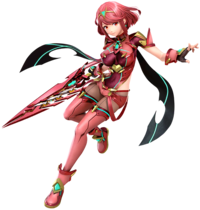 Pyra's official render in Super Smash Bros. Ultimate