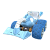 Ice-blue Poltergust from Mario Kart Tour