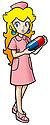 Artwork of Nurse Toadstool from Dr. Mario & Puzzle League