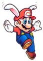 Bunny Mario gliding