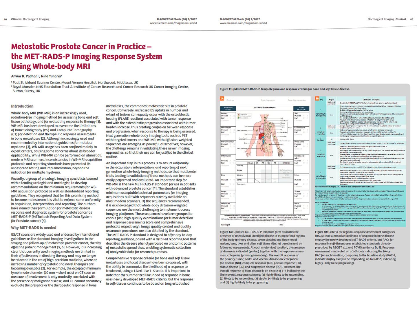 Siemens - MRI - MAGNETOM World - Hot Topics - Quantitative Whole-Body MRI - Metastatic Prostate Cancer in Practice The MET-RADS-P Imaging Response System Using Whole-body MRI - Padhani