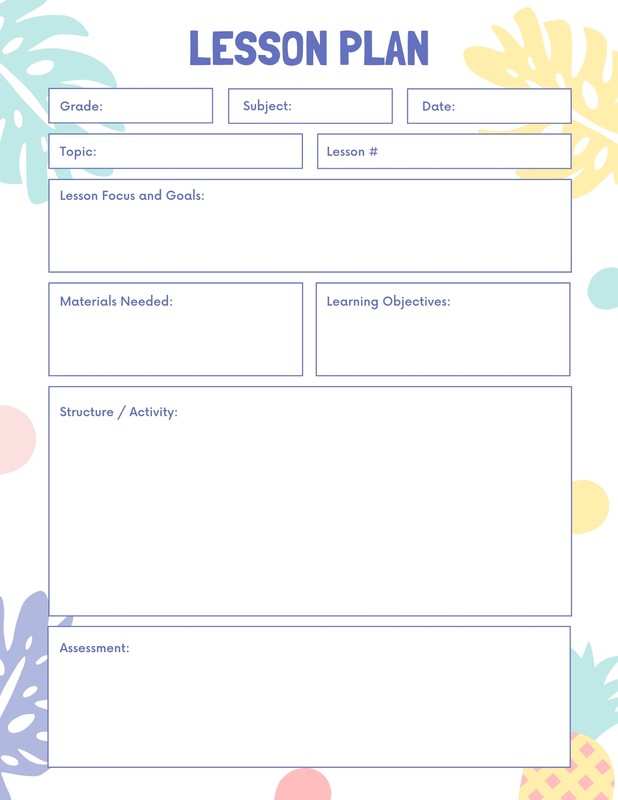 Lesson plan templates you can customize for free | Canva