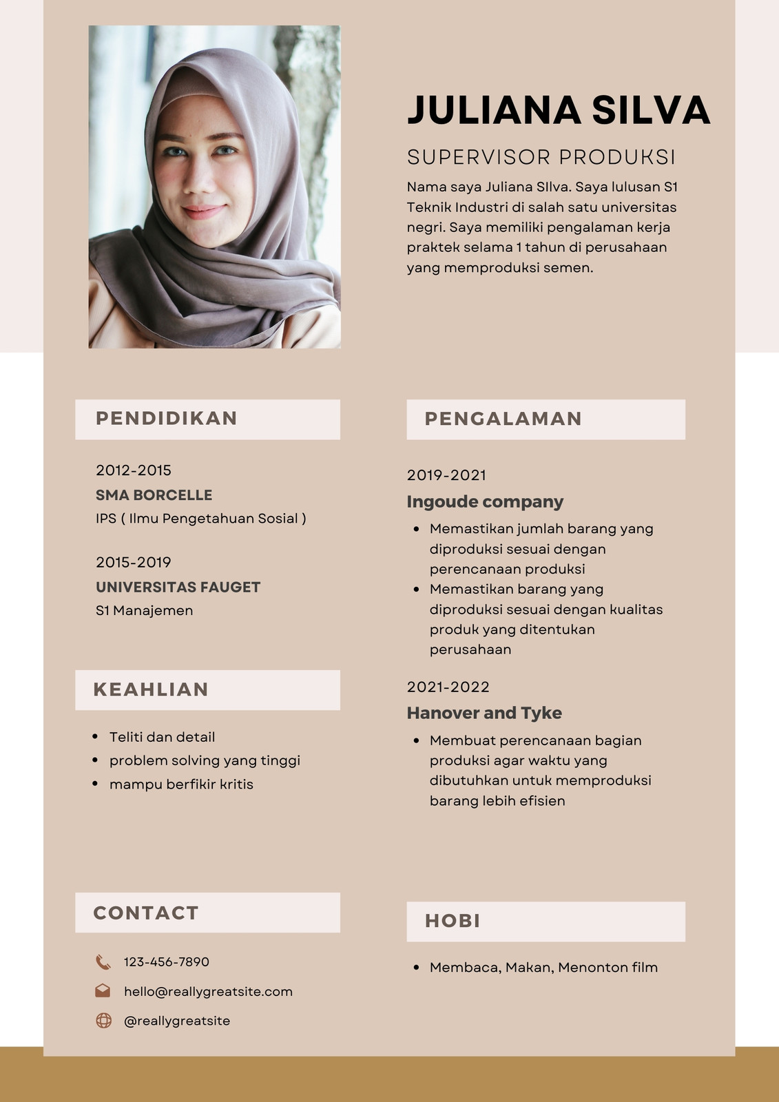 Curriculum Vitae Contoh Biodata Diri Yang Menarik Co - mores.pics