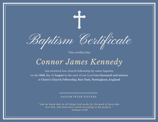 Baptismal Certificate Template - prntbl.concejomunicipaldechinu.gov.co