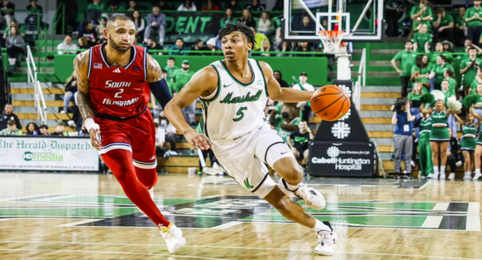 Cameron Crawford drives to the basket.