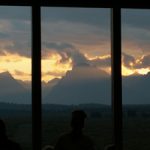 view through window at restaurant