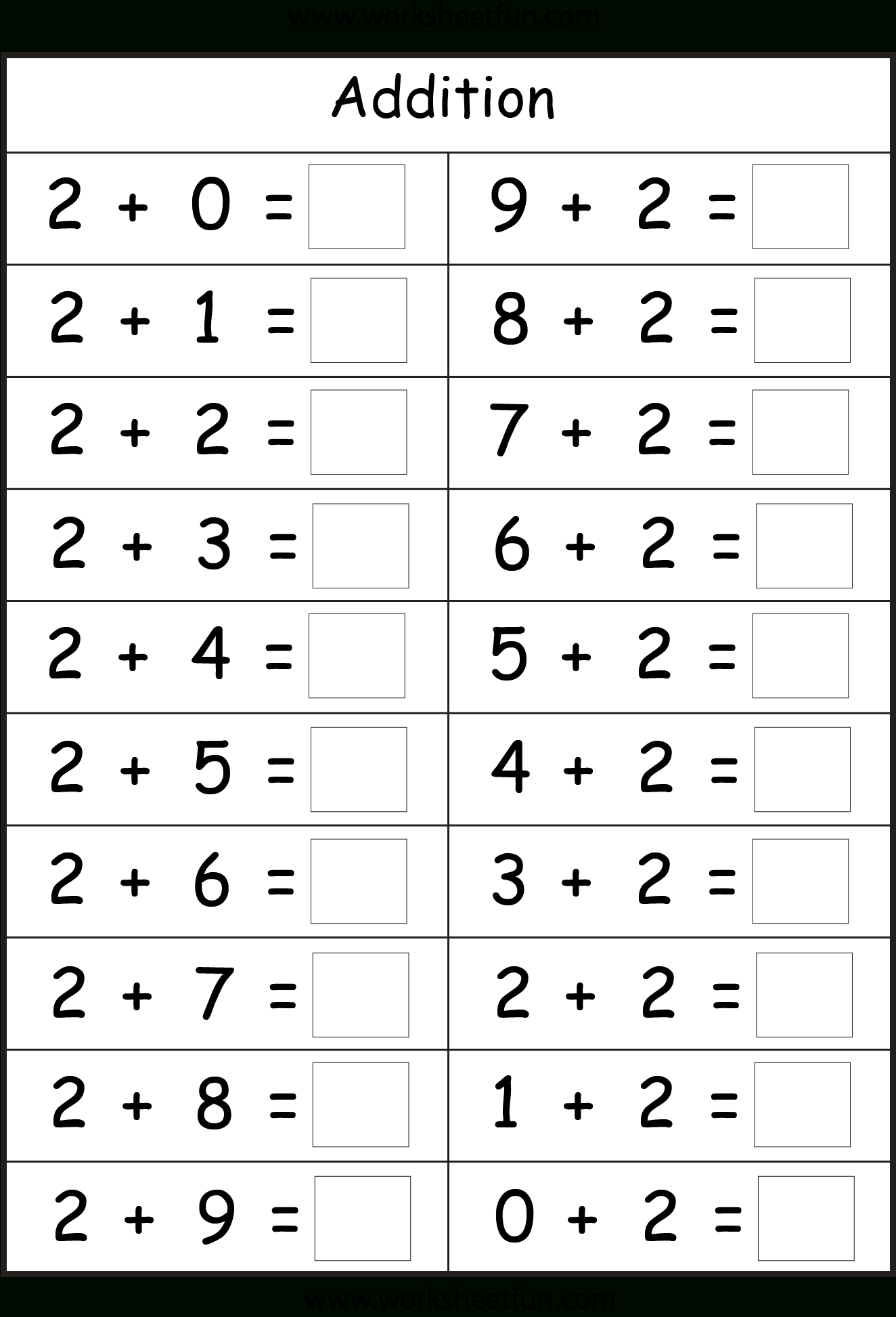 First Grade Worksheet Math