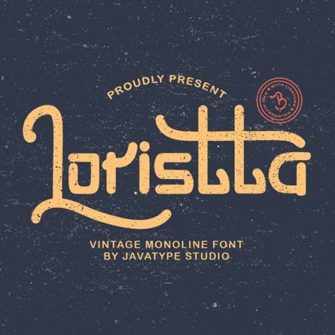 Loristta A Vintage Monoline Font Cover image.