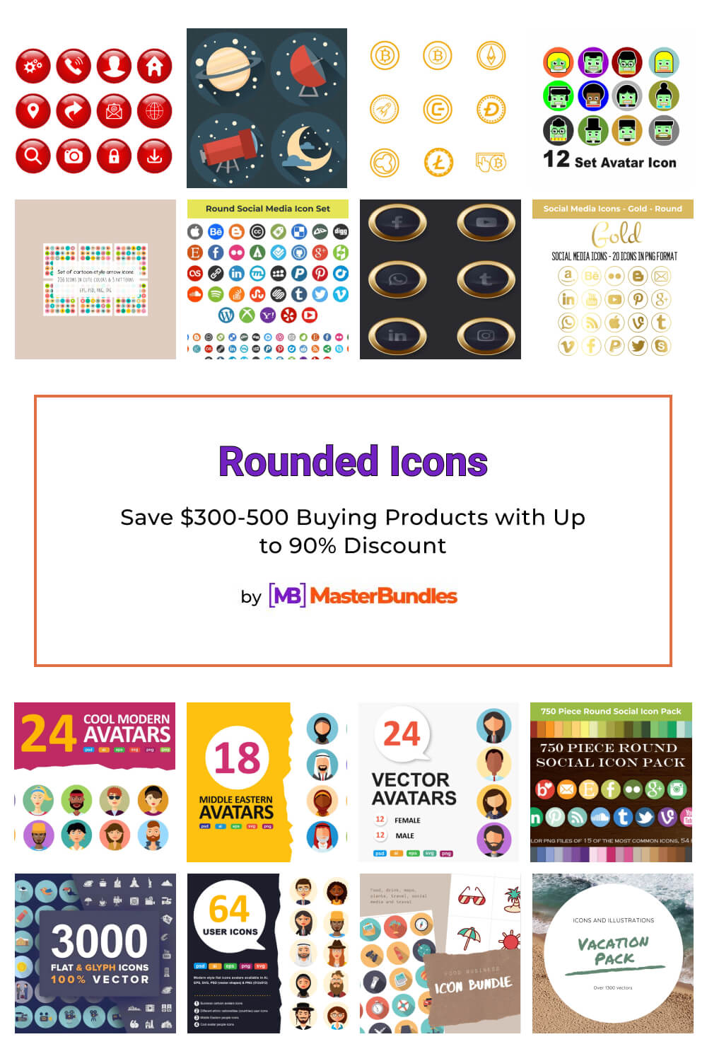 rounded icons pinterest image.