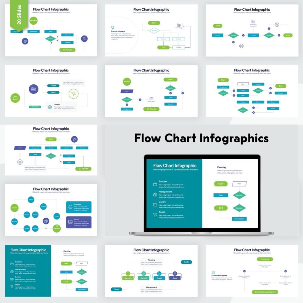 Flow Chart Infographics – MasterBundles