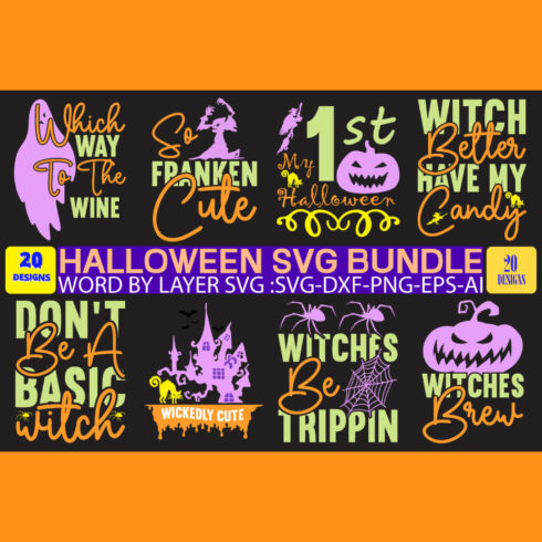 Halloween SVG Bundle main cover.