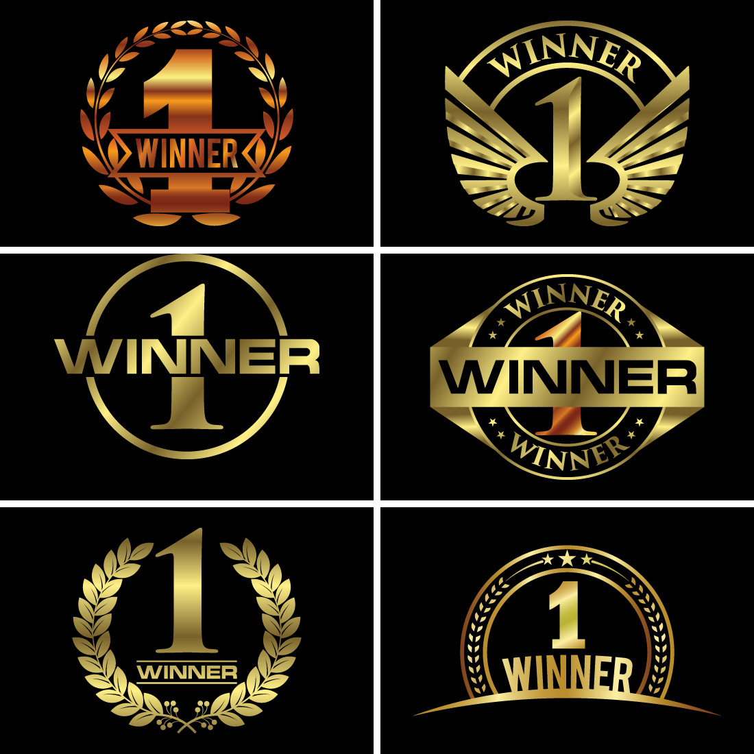 Golden number-one icon, Award, champion, winner, success concept ...